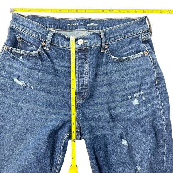 Old Navy high rise slouchy straight distressed jeans women's size 10 - Picture 11 of 11